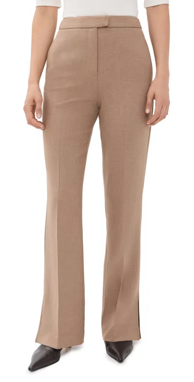 Aligne Marlon Split Trousers Oatmeal In Neutral