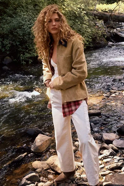 Aligne Mavis Suede Jacket In Beige