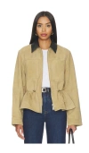 Aligne Mavis Suede Jacket In Camel