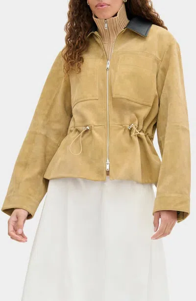 Aligne Mavis Suede Jacket In Yellow