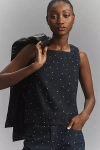 Aligne Meg Diamante Top Indigo In Blue