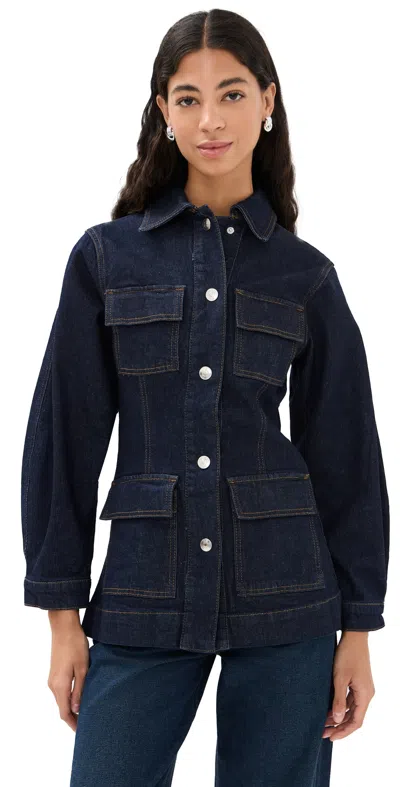 Aligne Milly Waisted Denim Jacket Indigo