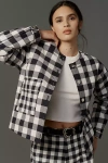 Aligne Nathan Check Quilted Jacket In Black
