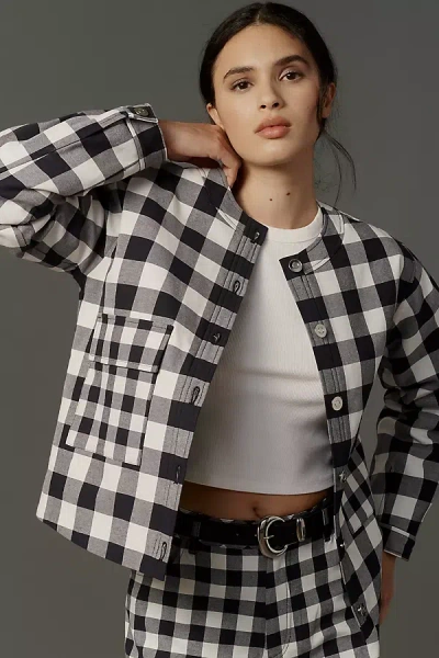 Aligne Nathan Check Quilted Jacket In Black