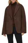 Aligne Orson Oversize Wool Blend Coat In Brown