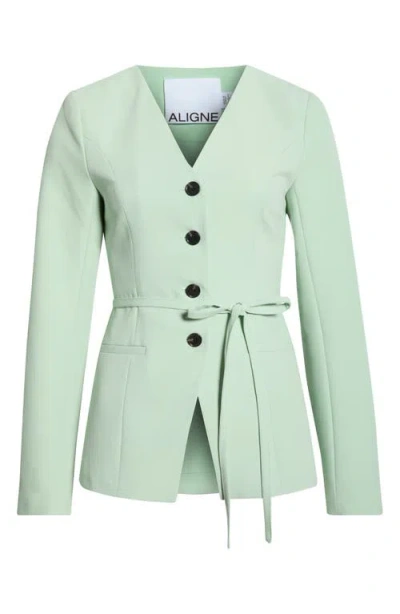 Aligne Parker Belted Jacket In Green