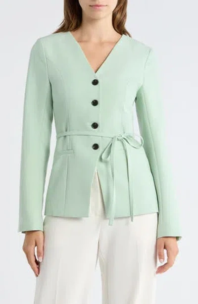 Aligne Parker Belted Jacket In Green