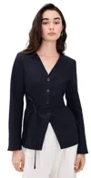 Aligne Parker Blazer Navy In Black