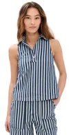 Aligne Peg Top Blue Stripe In Blue Stripe