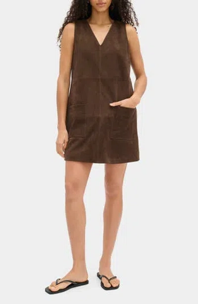 Aligne Piper Sleeveless Shift Dress In Brown