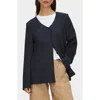 Aligne Rae Collarless Jacket In Blue