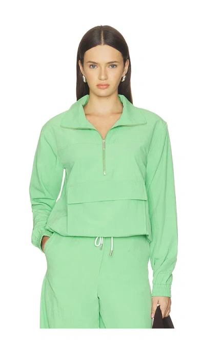Aligne Rain Lightweight Woven Track Top In Green