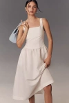 Aligne Rosia Linen Blend Tank Dress In White