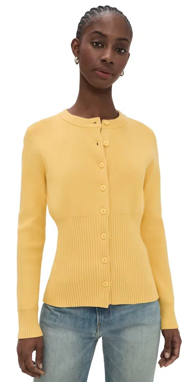Aligne Ruby Knitted Cardigan Butter In Yellow