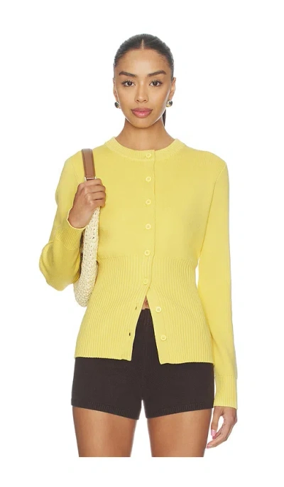 Aligne Ruby Knitted Cardigan In Yellow