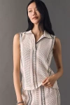 Aligne Sutton Crochet Sleeveless Top In White