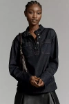 Aligne Suzie Denim Popover Shirt Top In Blue