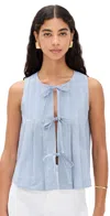Aligne Tally Tie-front Top In Chec