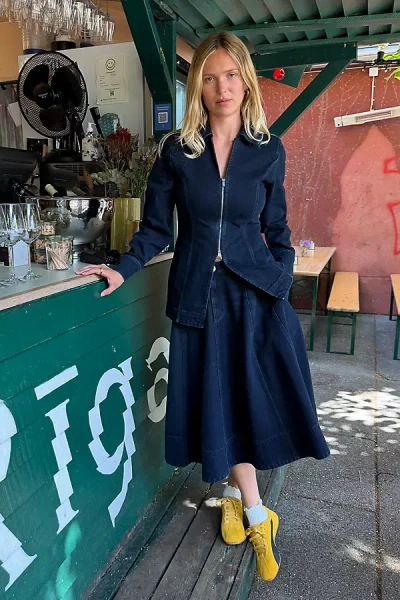Aligne Tilly Denim Jacket In Dark Wash