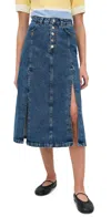 Aligne Troy Midi Skirt Mid Blue In Mid Blue