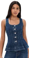 Aligne Valentina Denim Top Mid Blue In Blue