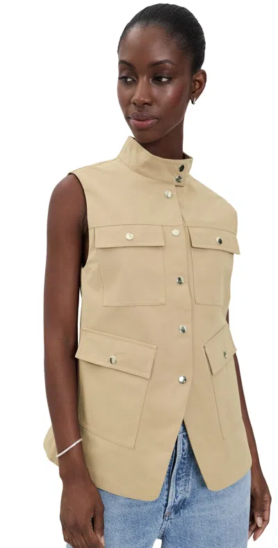 Aligne Winnie Pocket Vest Camel In Brown