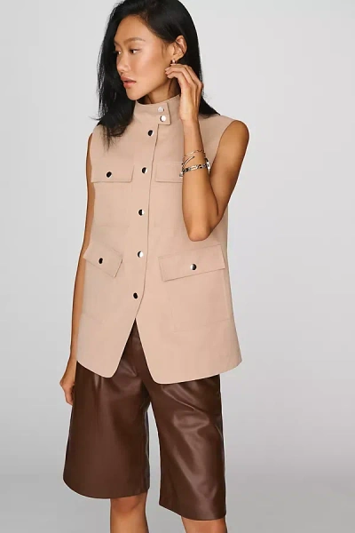 Aligne Winnie Utility Vest Top In Beige