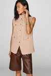 Aligne Winnie Utility Vest Top In Brown