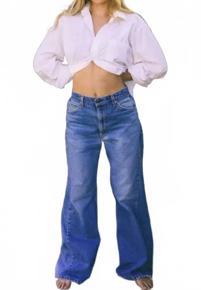 Aligrace 90's Trouser Jeans In Vintage Light Indigo Wash In Blue