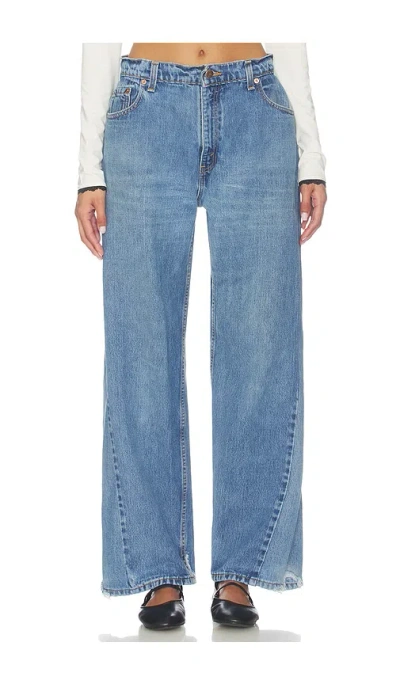 Aligrace 90's Trouser Wide Leg Jeans In Blue