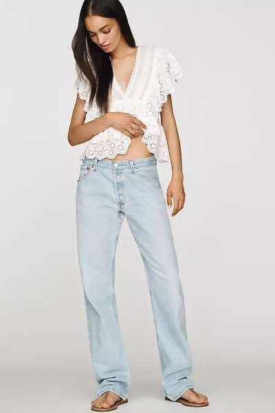 Aligrace 90s Original Low-rise Straight-leg Jeans In Blue