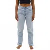 Aligrace Allysa Tilted Split Jeans In Light Blue In Blue