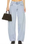 Aligrace Barrel Customs Undone Hem Jeans In Light In Blue