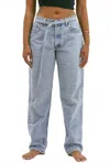 Aligrace Belted Customs Jeans In Medium Dark In Blue