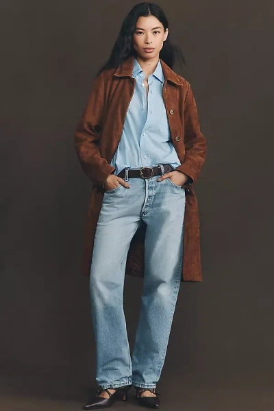 Aligrace Brigette Low-rise Relaxed Straight-leg Jeans In Blue
