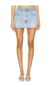 Aligrace Hemmed Mini Skirt In Blue