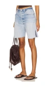 Aligrace Long Split Seam Short In Blue
