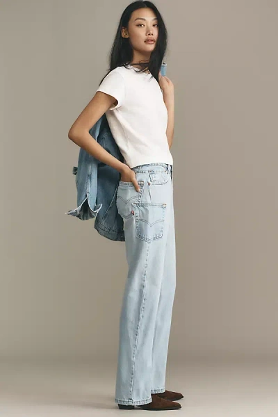 Aligrace Low-rise Baggy Jeans In Blue