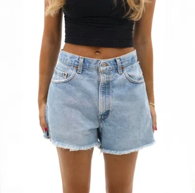 Aligrace Michelle Baggy Shorts In Light Wash In Blue