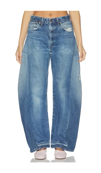 Aligrace The Noa Barrel Jean In Medium & Dark