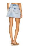 Aligrace Tilted Pocket Mini Skirt In Blue