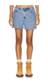 Aligrace Undone Mini Rise Short In Medium Dark