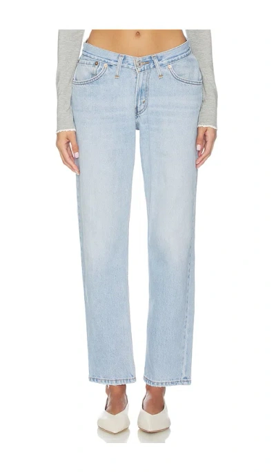 Aligrace V Waist Skinny Jeans In Blue