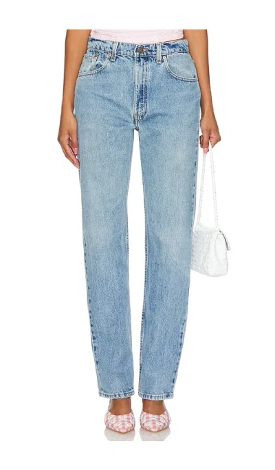 Aligrace Vintage Classic Relaxed Straight Jeans In Medium Dark