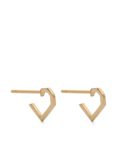 Aliita 18k Yellow Gold Corazon Stud Earrings