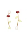 Aliita Petalos Flor Rodonite Earrings