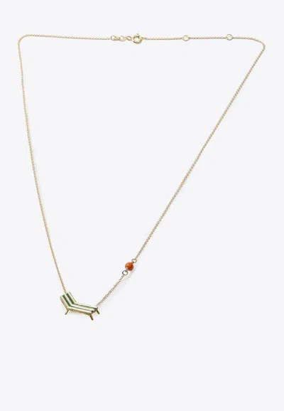 ALIITA 9-KARAT YELLOW GOLD BEACH CHAIR NECKLACE