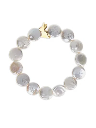 Aliita 9k Flat-pearl Rabbit Bracelet In Multi