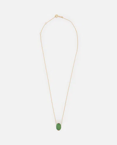 Aliita 9k Gold Oliva Necklace In Green