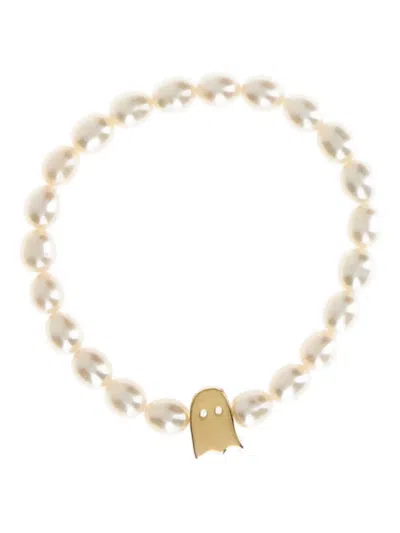 Aliita 9k Gold Pearl-charm Bracelet In Neutral